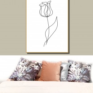 "Tulipan" grafika autorska, minimalistyczna, plik cyfrowy do pobrania, wydrukuj jak chcesz