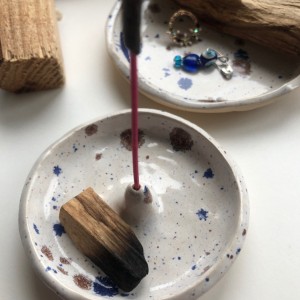 PALOLOPULI DUET podstaweczka pod kadzidełko wraz z talerzykiem