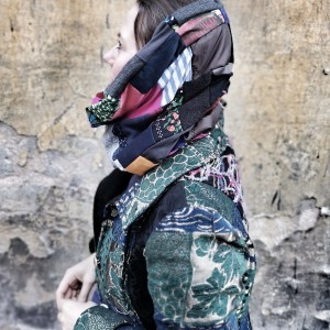 komin patchworkowy boho handmade kolorowy ciepły