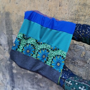 komin patchworkowy boho handmade kolorowy ciepły