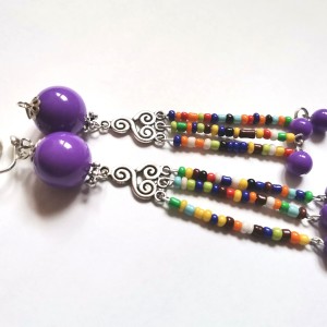 Klipsy wiszące etno boho