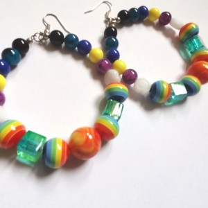 kolczyki wiszące etno boho