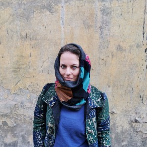 komin patchworkowy boho handmade kolorowy ciepły