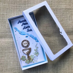 051,Kartka na Komunię świętą z kielichem