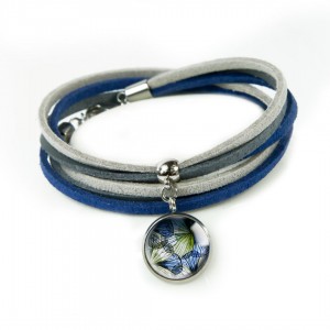 Grey flowers bransoletka