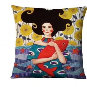 poszewka na poduszkę z wizerunkiem kobiety