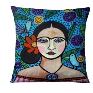 poszewka na poduszkę z wizerunkiem kobiety