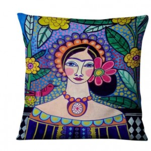 poszewka na poduszkę z wizerunkiem kobiety