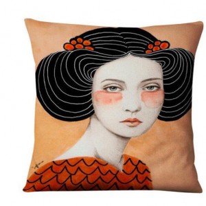 poszewka na poduszkę z wizerunkiem kobiety