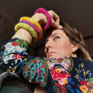 Komplet filcowanych bransoletek