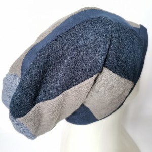 Czapka damska  patchworkowa smerfetka