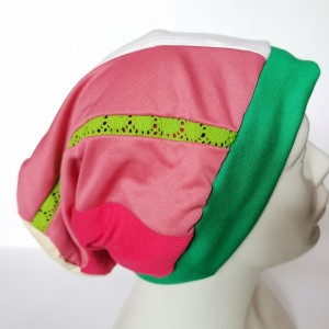 Czapka damska  patchworkowa smerfetka