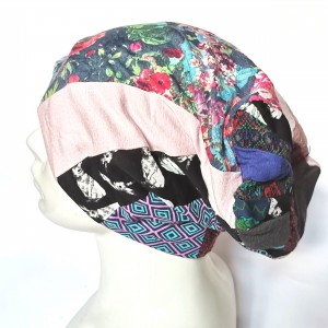Czapka damska  patchworkowa