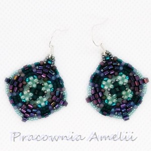 witrażyki zielono fioletowe