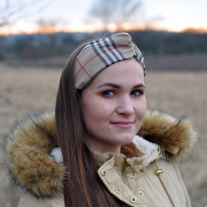 Burberry Styl Beżowa Opaska