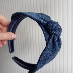 Jeansowa opaska na włosy