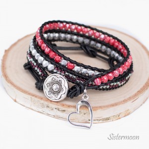 Bransoletka boho Deep Red