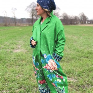 płaszcz kolorowy energetyczny damski L