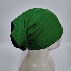 czapka wiosenna zielono granatowa