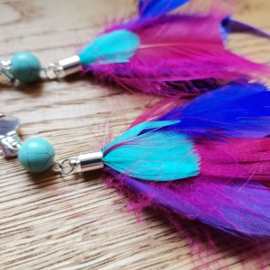 klipsy długie pióra