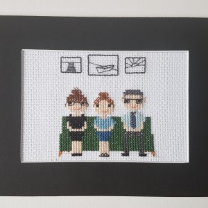 Portret haftowany kartka