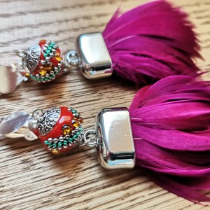 klipsy długie pióra