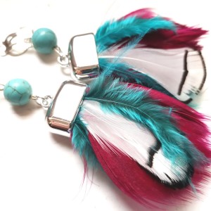 klipsy długie pióra