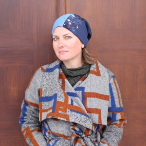 Czapka damska  patchworkowa