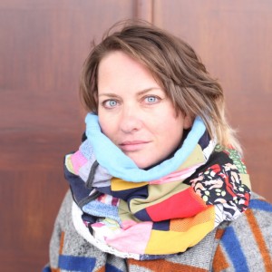 komin patchworkowy boho handmade kolorowy ciepły