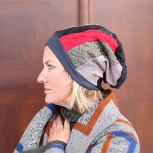 Czapka damska  patchworkowa