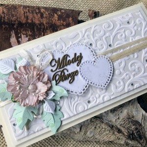 072,Kartka na ślub z sercami