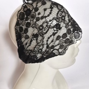Opaska koronkowa czarna