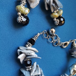 Klipsy i bransoletka koraliki