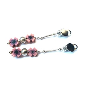 Klipsy etno boho kwiaty