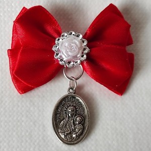 Czerwona Kokardka na Szczęście do Wózka