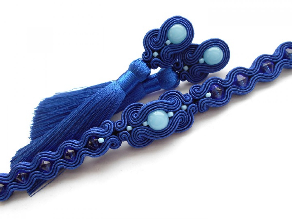 komplet sutasz z chwostem chaber błękit