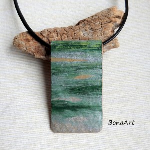 Zawieszka ręcznie malowana "Letnie zielenie"