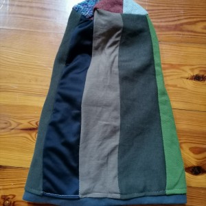 Czapka wiosenna patchworkowa smerfetka