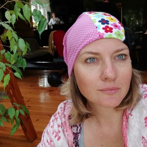 Czapka wiosenna patchworkowa mala