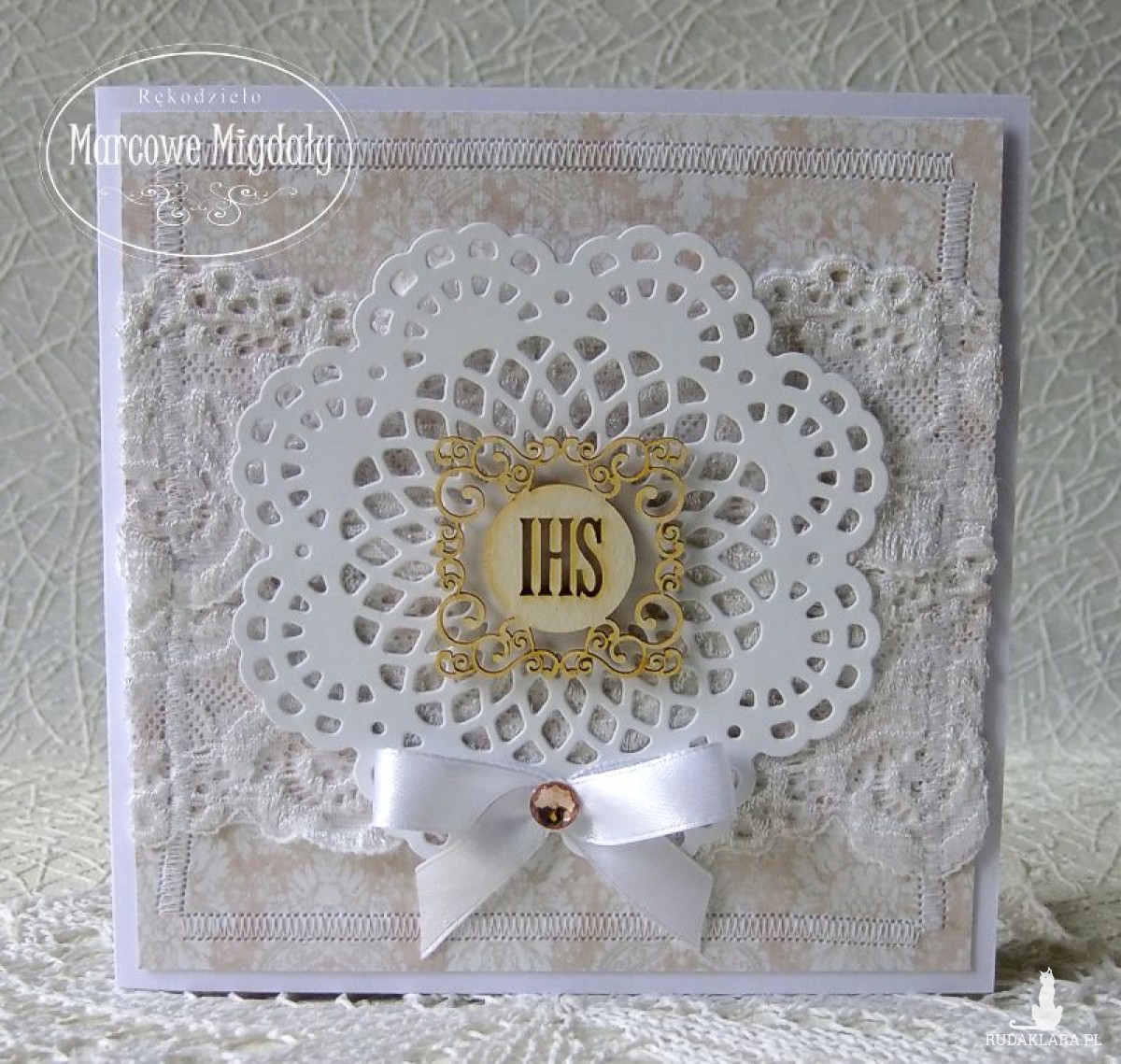 Kartka z okazji Komunii Świętej z kieszonką na banknoty