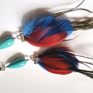 Klipsy etno boho piora