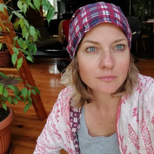 Czapka wiosenna kratka