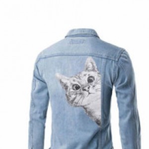 Naklejka naprasowanka na bluzkę, kurtke, torbę kot