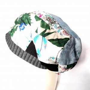 Czapka wiosenna patchworkowa smerfetka