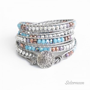 Bransoletka boho Silver Turquoise