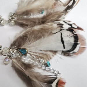 Klipsy pióra lekkie etno