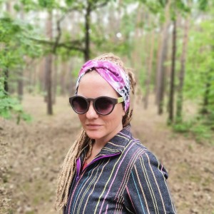 Opaska kolorowa w kwiaty