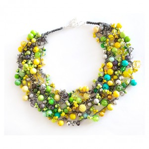 4863 naszyjnik kolia kolorowy efektowny