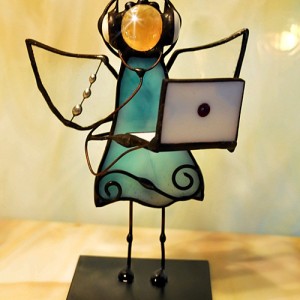 Aniołek witrażowy 3D informatyk