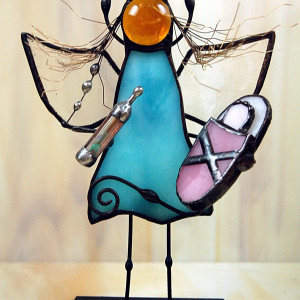 Aniołek witrażowy 3D  mama